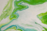 SPLASH AND MEADOW - Original Resin Painting on Wood