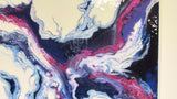 MAGENTA SPLASH - Original Resin Painting