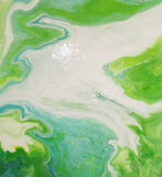 SPLASH AND MEADOW - Original Resin Painting on Wood