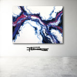 MAGENTA SPLASH - Original Resin Painting