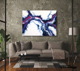 MAGENTA SPLASH - Original Resin Painting
